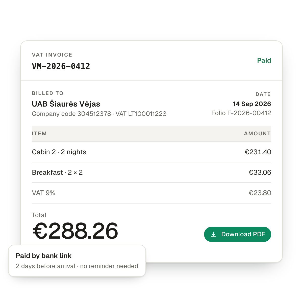 Payments & invoices